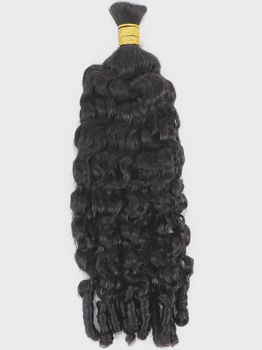 Burmese Curly Braiding Human Hair (black)