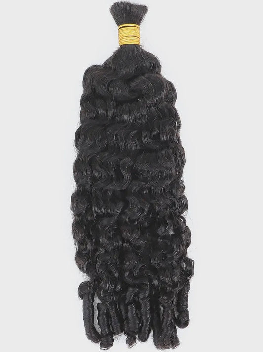 Burmese Curly Braiding Human Hair (black)